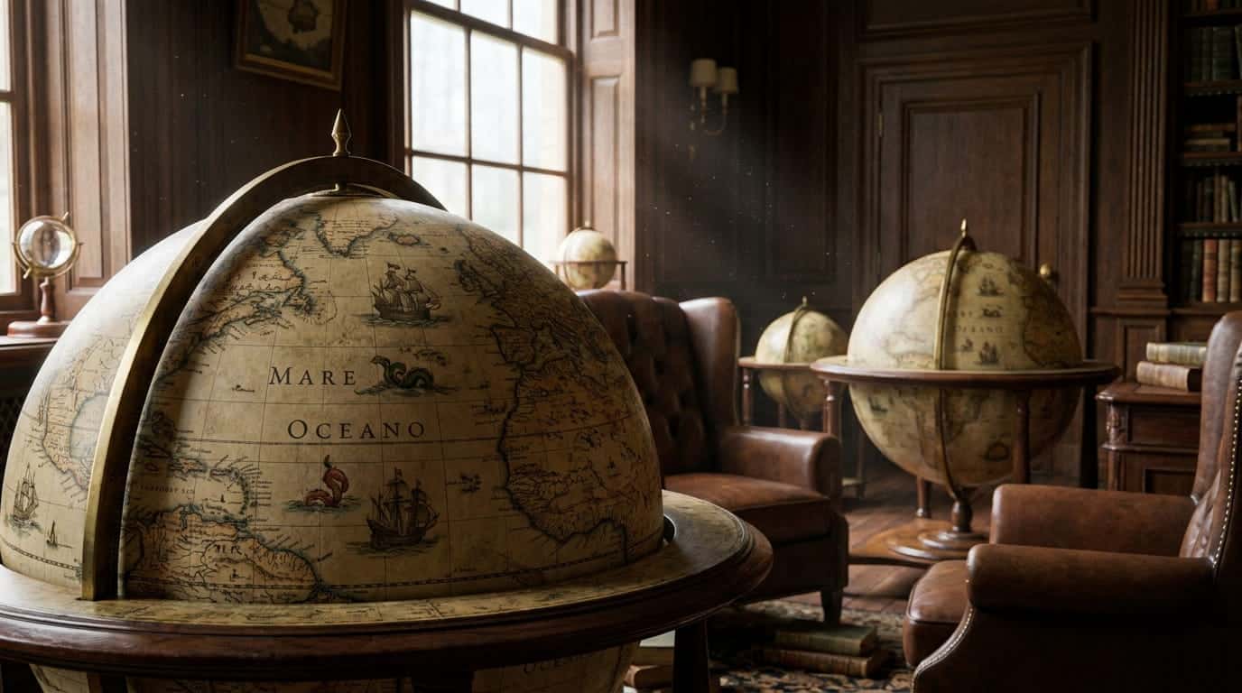 Media Exklusiv Faksimile : 10 Meere und Ozeane auf historischen Globen – Namen, Darstellungen und ihr Wandel Meere und Ozeane auf historischen Globen